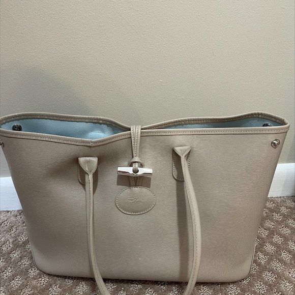 Longchamp Roseau Leather Shoulder Tote - Picture 6 of 6